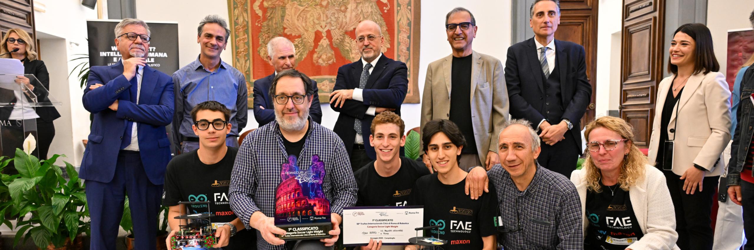 La squadra del Pacinotti in Campidoglio
