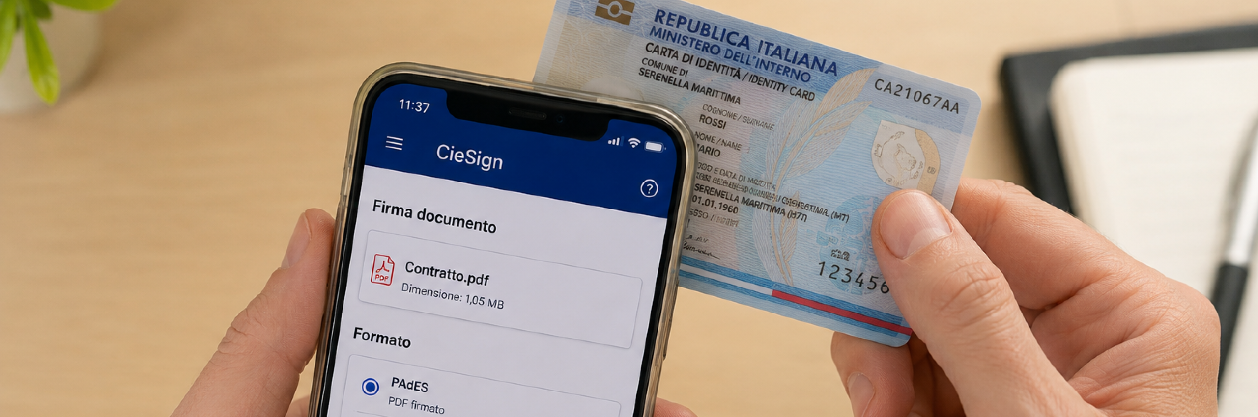La CIE serve anche per firmare documenti