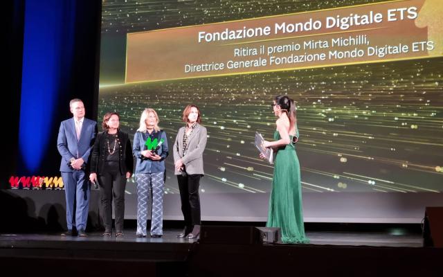 Mirta Michilli ritira il premio We Award