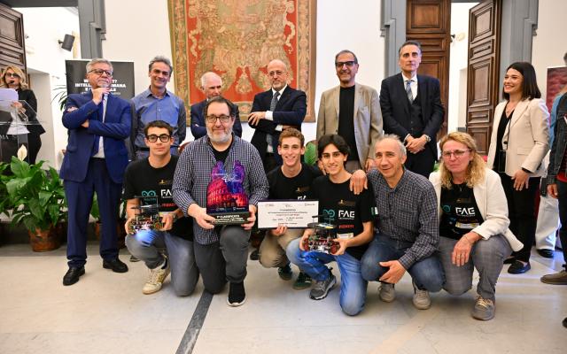La squadra del Pacinotti in Campidoglio